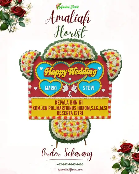 Papan Bunga Pernikahan Pulau Tiga